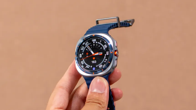 Samsung Galaxy Watch Ultra on wrist for sobriety and weight loss tracking