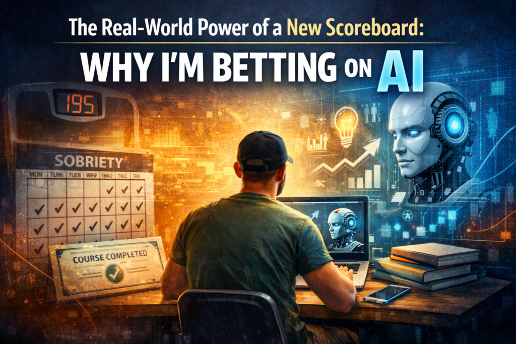 AI learning, sobriety journey, and building a new life scoreboard with digital skills