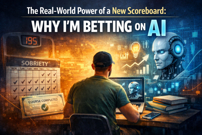 AI learning, sobriety journey, and building a new life scoreboard with digital skills